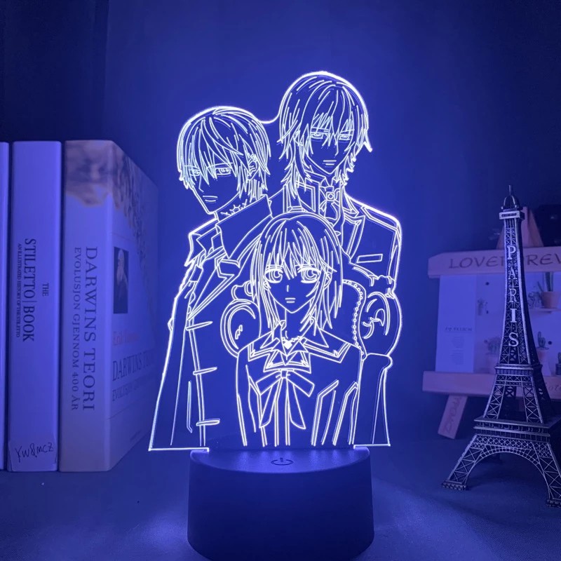 Đèn Led Cảm Biến Ánh Sáng Ban Đêm Hình Hiệp Sĩ Ma Cà Rồng Anime Trang Trí Phòng Ngủ / Bàn Làm Việc