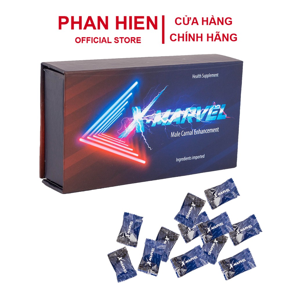 Viên ngậm tăng cường sinh lý nam X-MARVEL được Bộ y tế cấp phép - Mãn dục gấp 20 lần - Giao hàng kín đáo - Hộp 12 viên