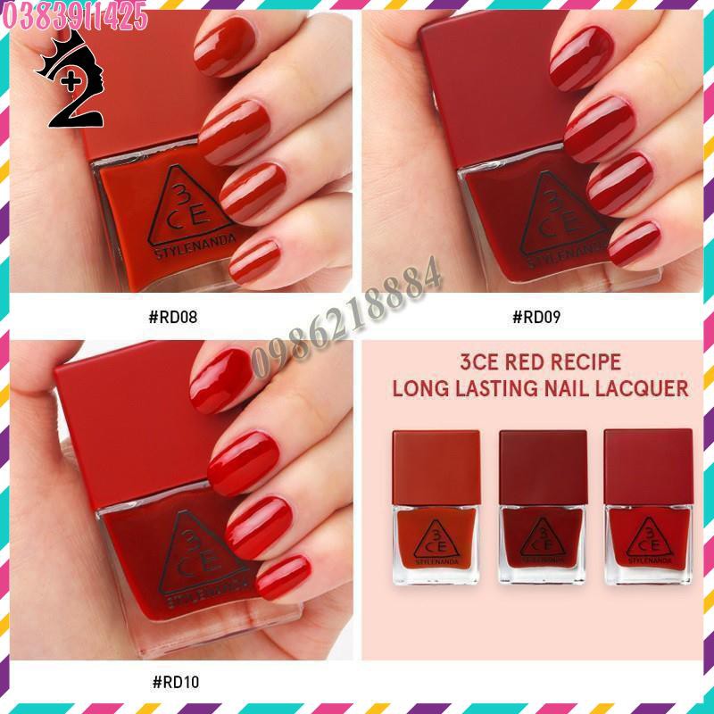 Sơn móng tay 3CE Red Recipe Long Lasting Nail Lacquer TPP