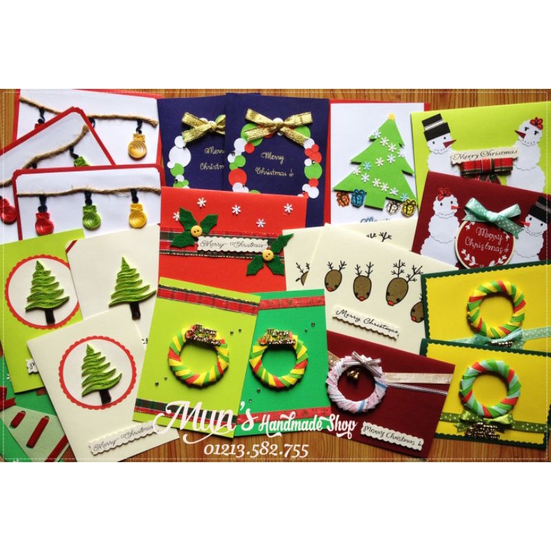 [44 MẪU] Thiệp giáng sinh handmade - Thiệp Noel