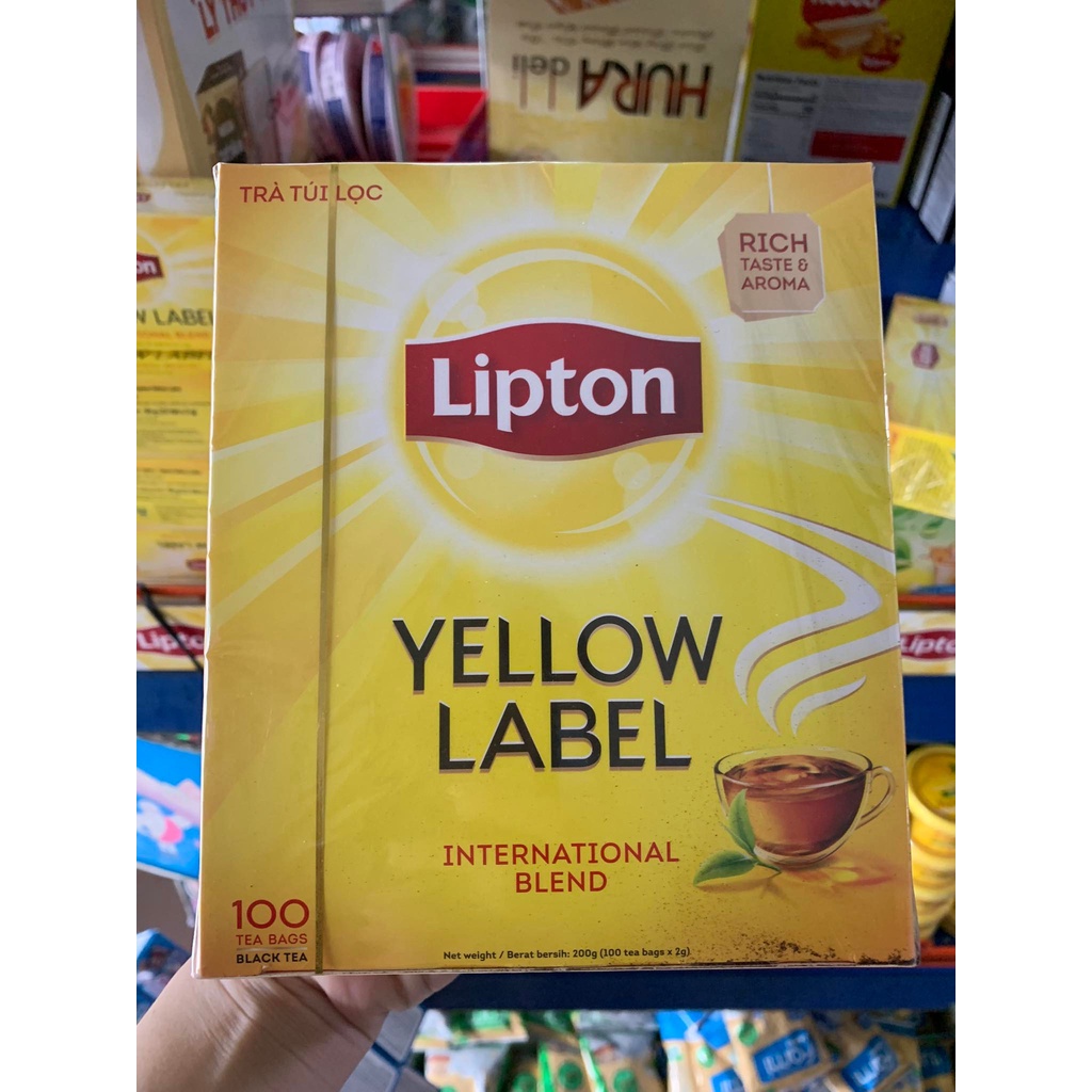 Trà Lipton túi lọc nhãn vàng loại 25 túi/100 túi/hộp