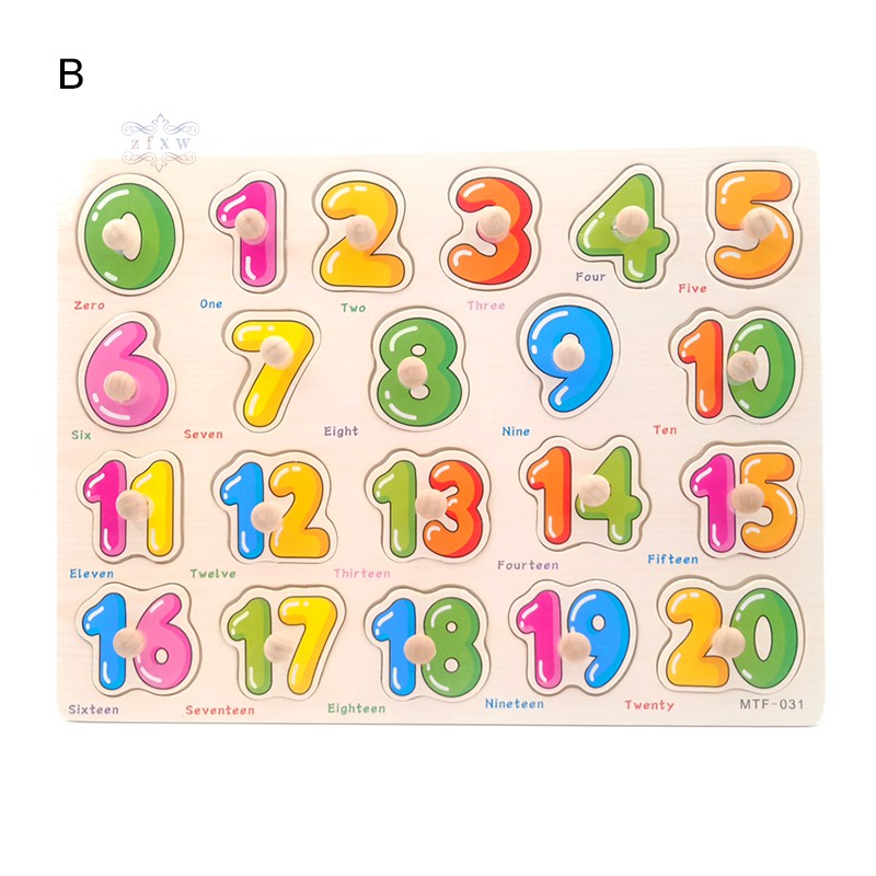 ZFXW Children Early Education Wooden Puzzle Hand Grasping Number Alphabet Board Toy
For Toddler Baby and Infant Boys and Girl @VN