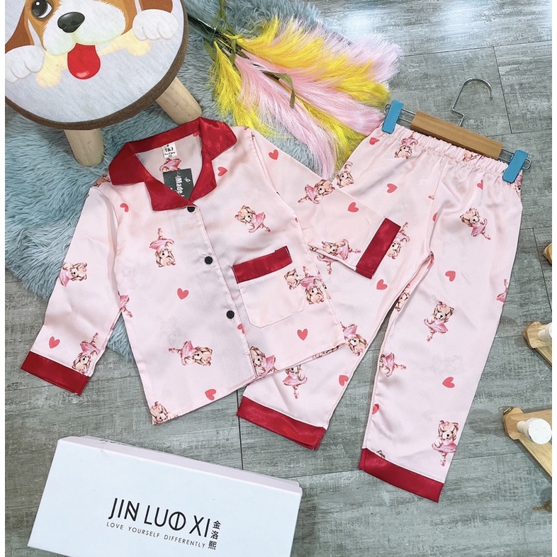 Pizama lụa cho bé từ 8-22kg