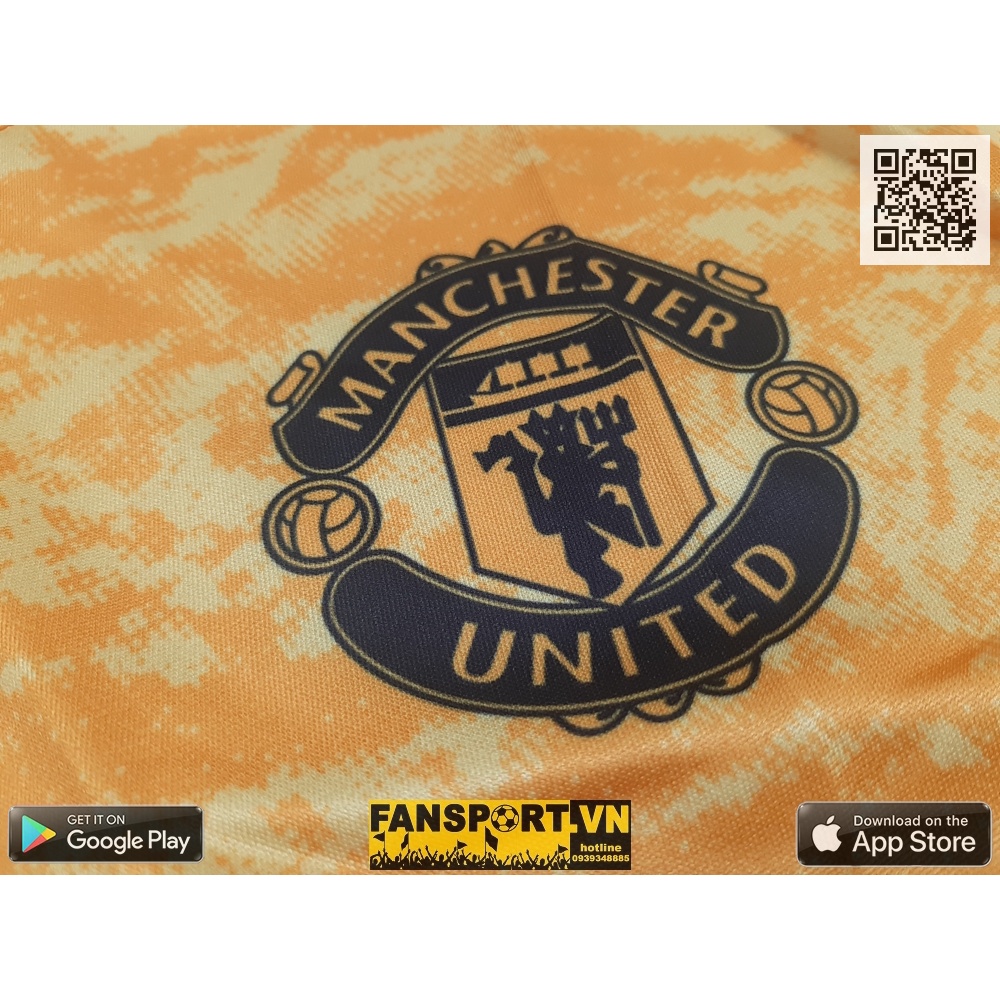 Áo thủ môn bóng đá Mancheater United 2019-2020 four shirt goalkeeper gk yellow vàng