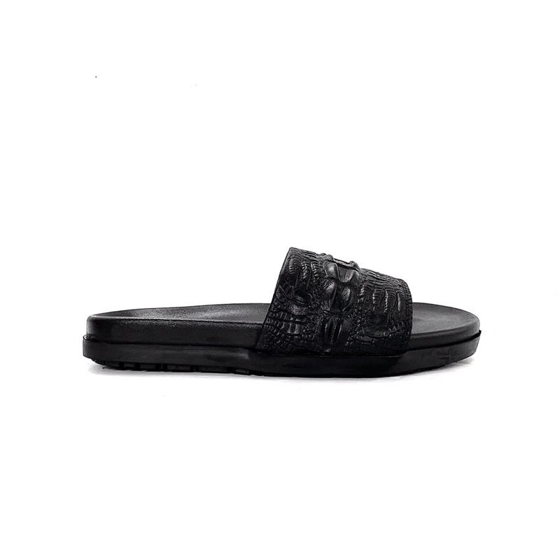 Dép nam da bò thật in vân cá sấu TEFOSS DT07-3 size 37-44