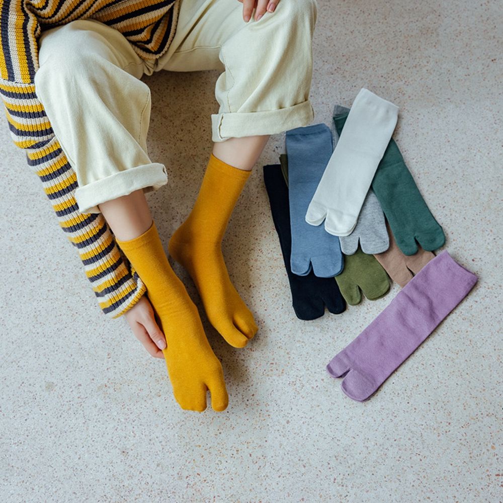 Vớ ống cao vừa vải cotton màu trơn thoáng khí thoải mái thời trang Harajuku nhiều màu lựa chọn cho cặp đôi