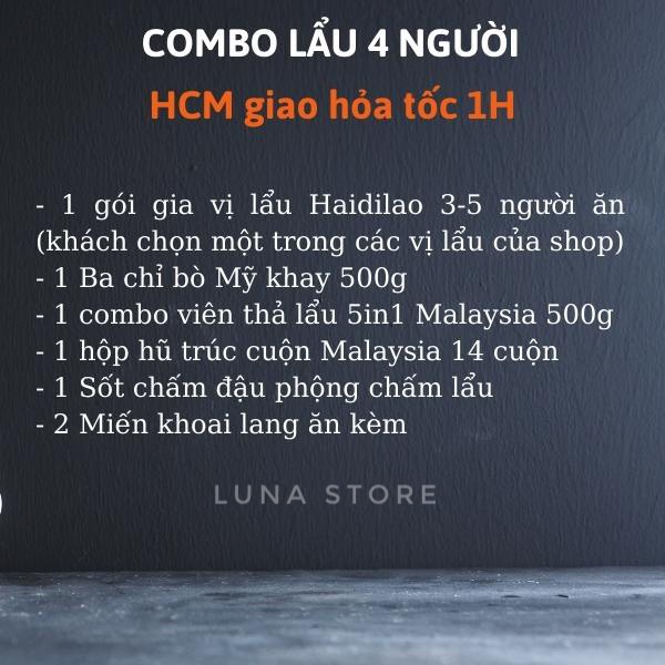Combo lẩu Haidilao tiện dụng - Cốt gia vị lẩu Haidilao Tứ Xuyên Trùng Khánh cô đặc dùng ngay - LuNa Store