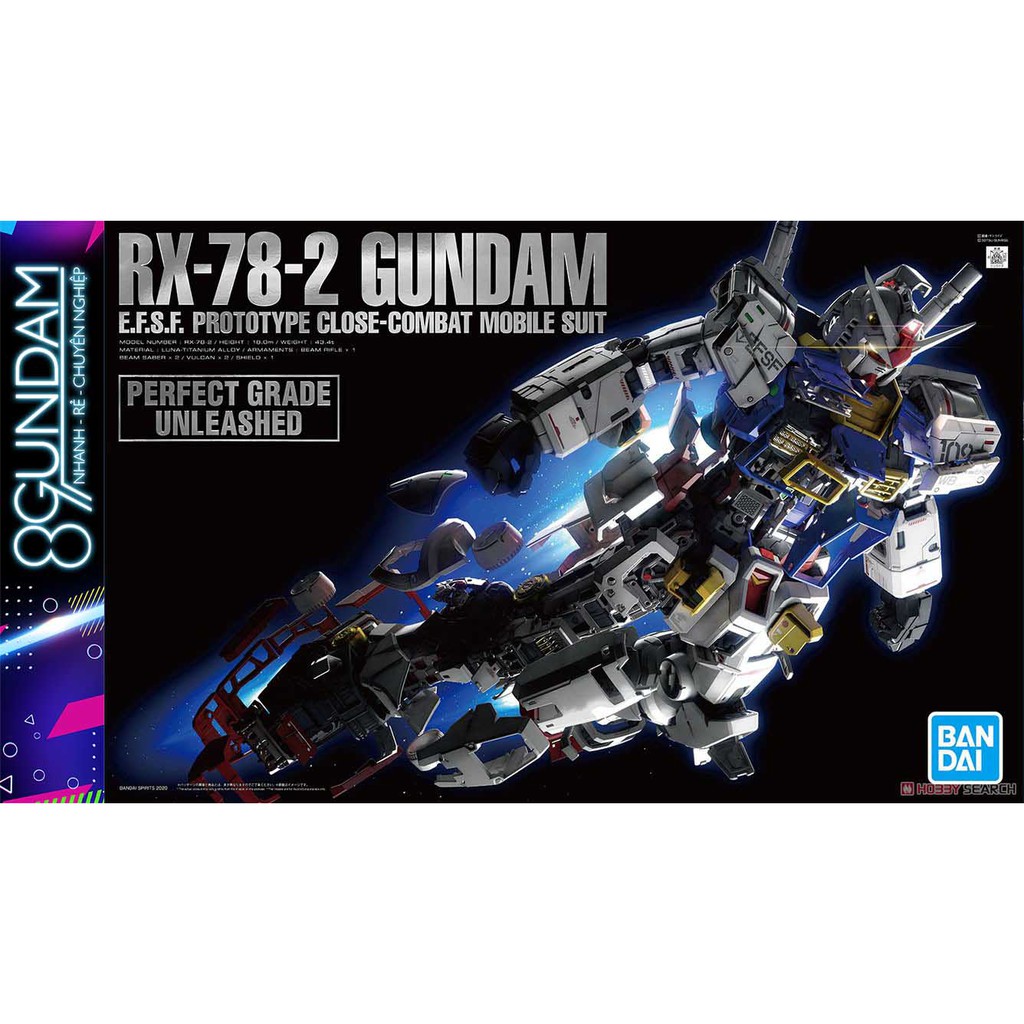 Mô Hình Lắp Ráp Gundam PG Unleashed RX-78-2 + LED