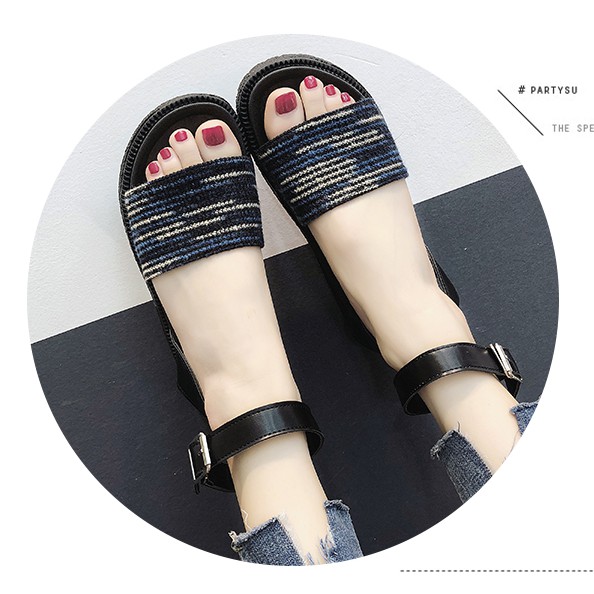 Sandal thổ cẩm 4 phân cao cấp (hàng có sẵn, ảnh chụp thật)