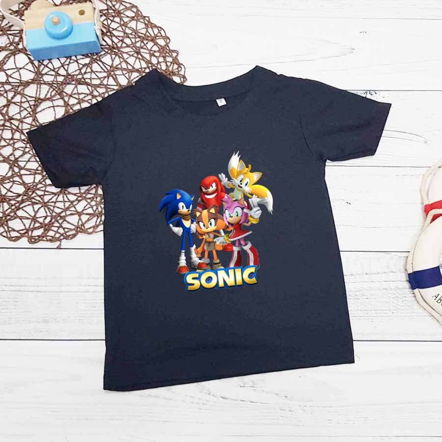 Áo thun Nhím Sonic bé trai nhiều màu từ 10kg đến 65kg