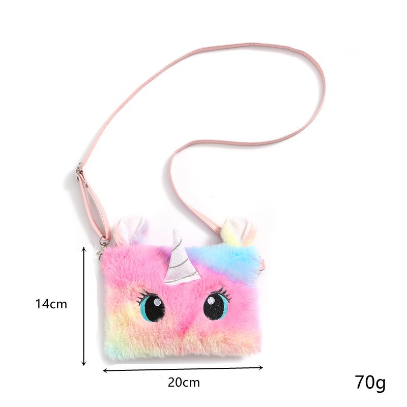 Túi Đeo Vai Hình Kỳ Lân Hoạt Hình Dễ Thương Thời Trang Mùa Hè Cho Bé Gái