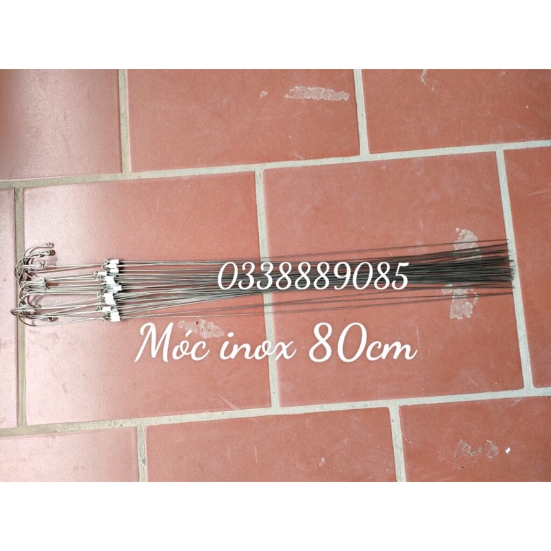 Móc inox dài 80 cm treo chậu hoa lan, cây hoa trang trí, hàng đẹp và sẵn kho