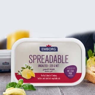Bơ phết Spreadable lạt Emborg 225g (72% béo)