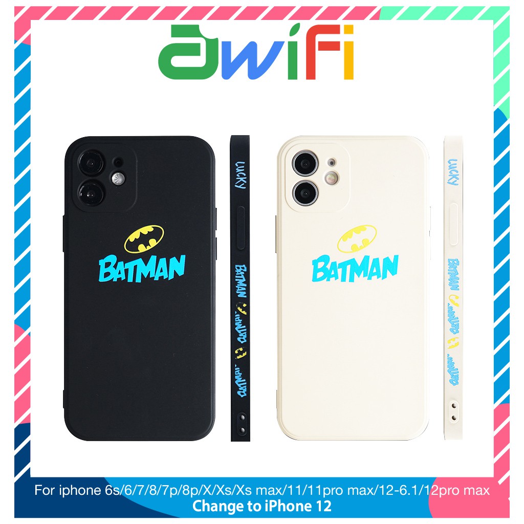 Ốp lưng iphone vuông cạnh hình batman 6/6plus/6s/6splus/7/7plus/8/8plus/x/xr/xs/11/12/pro/max/plus/promax-Awifi A4-19