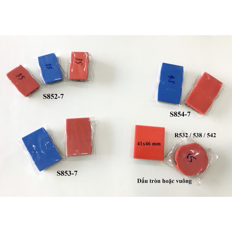 Tampon dấu vuông Shiny S-530, R-532, S-510, S-310, S-308 / Khay mực dấu Shiny S-530, R-532, S-510, S-310, S-308