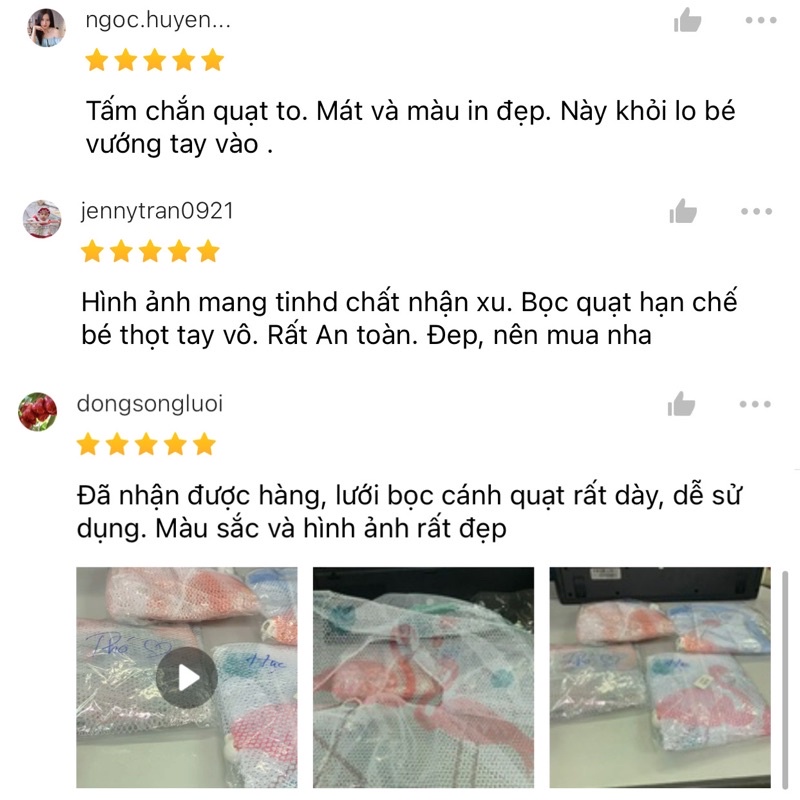 Lưới bọc lồng quạt an toàn cho bé kích thước 18 inch.