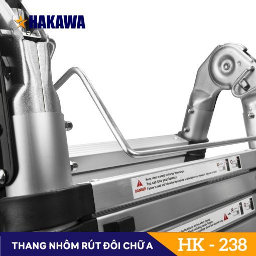 Thang nhôm rút đôi chữ A HaKAWA HK-238 3,8m. sản phẩm chất lượng, chính hãng, giao hàng siêu tốc, bảo hành 2 năm