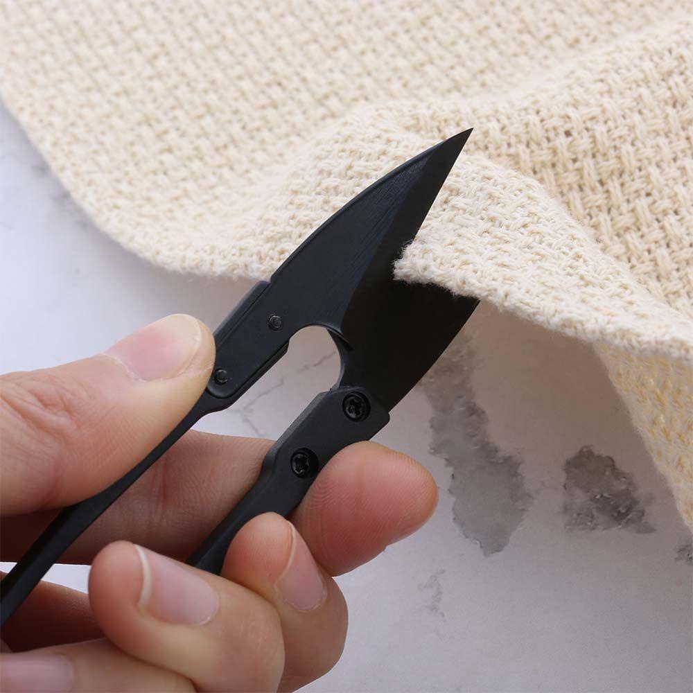 Epoch Kéo Cắt Chỉ Đen Bằng Thép Không Gỉ Thiết Kế Nhỏ Gọn DIY