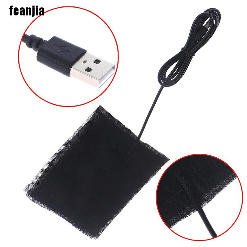 Tấm Vải Sưởi Ấm Điện Tử Bằng Sợi Carbon Cổng Usb Có Thể Giặt Sạch Kèm Dây Cáp 5v