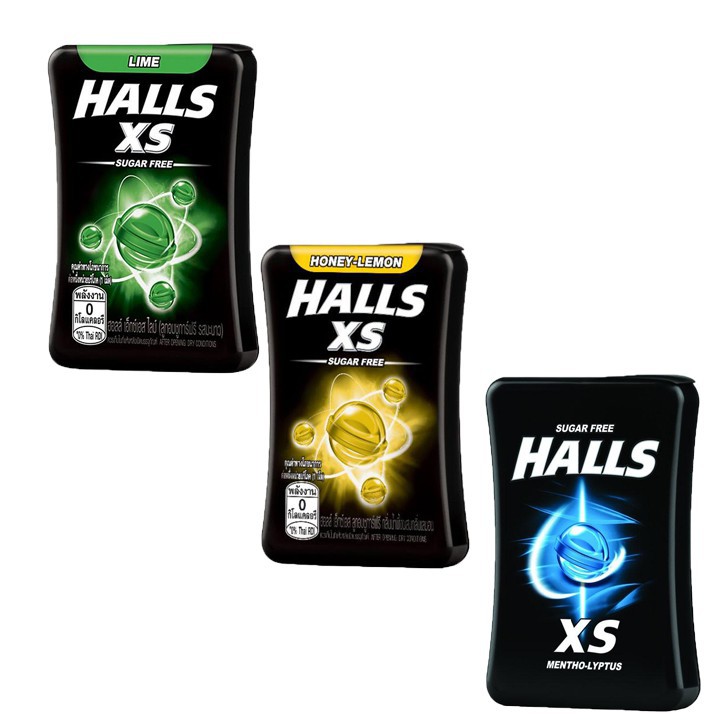 (4 vị) Kẹo ngậm không đường HALLS XS hộp 15gr