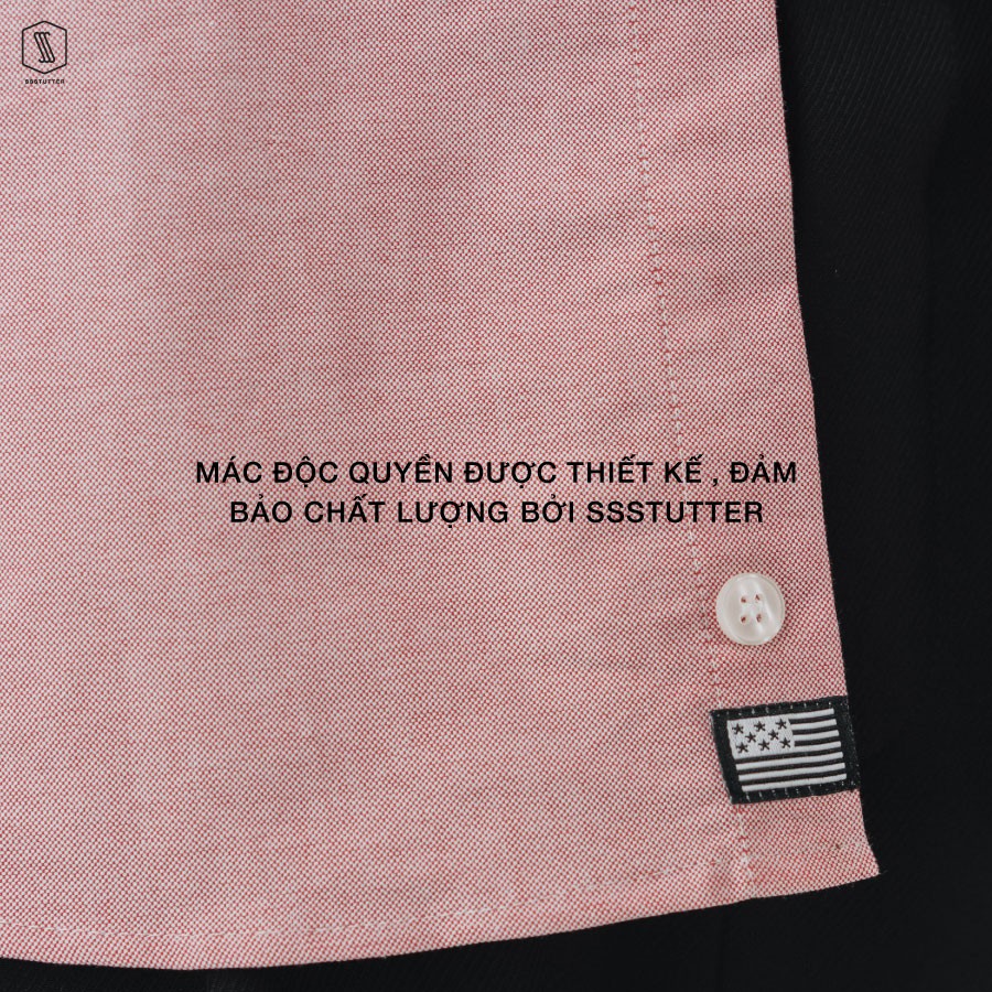 Áo sơ mi nam dài tay thiết kế cổ đức 2 túi ngực SSSTUTTER vải Cotton cao cấp thấm hút mồ hôi 5 màu Oval Shirt | BigBuy360 - bigbuy360.vn