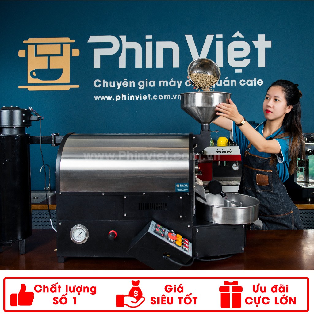 Máy rang cà phê mini Rostar Roaster 1.5kg cho quán