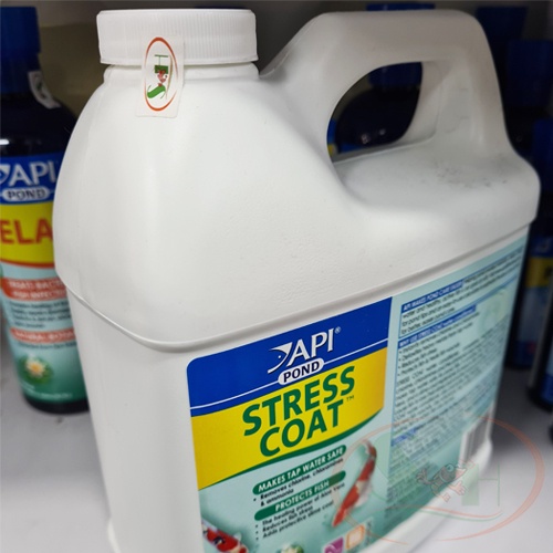 Dung dịch giảm stress API Pond Stress Coat chai 473 ml xử lý nước khử clo độc bể cá tép thủy sinh