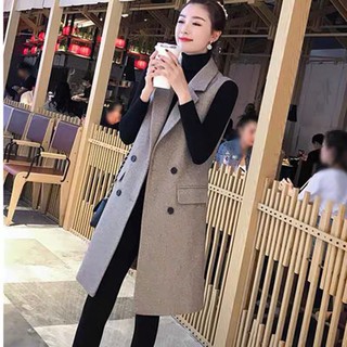 Áo dạ gile dáng dài (có sẵn sz M, XL)