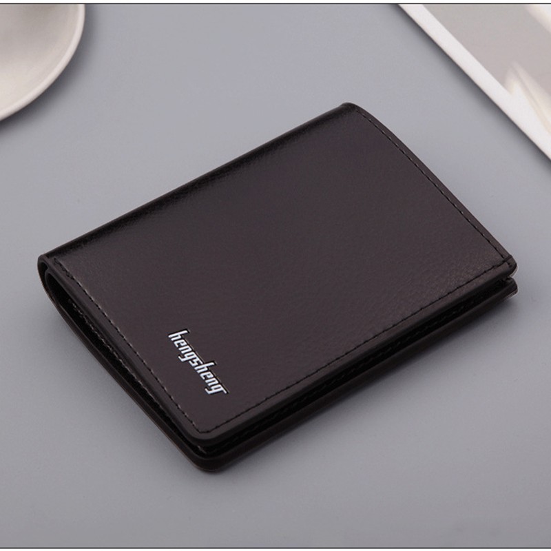 Ví da nam mini Bosumy D1008 nhỏ gọn nhiều ngăn kiểu đứng trẻ trung