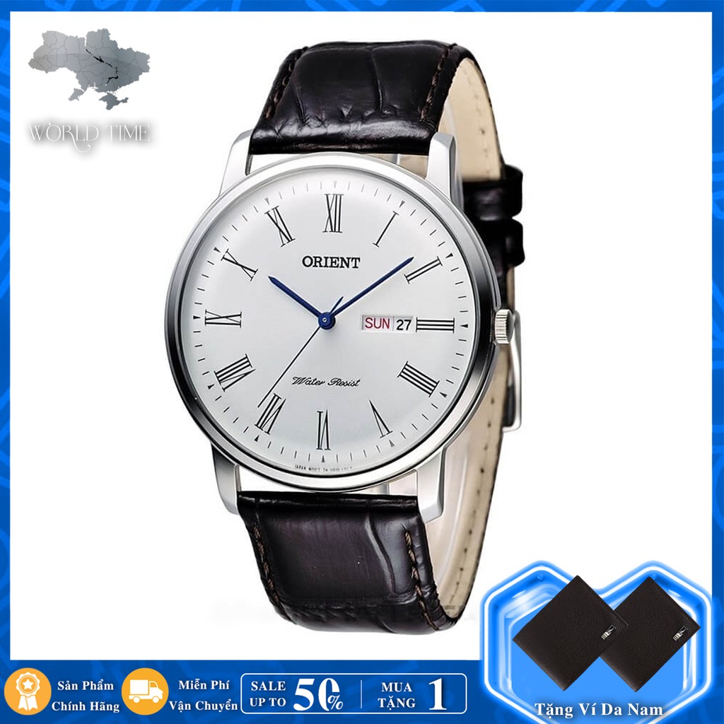 Đồng hồ Nam Orient FUG1R009W6 Chính hãng, Bảo hành 3 năm, Chống nước, Chống xước, Dây da