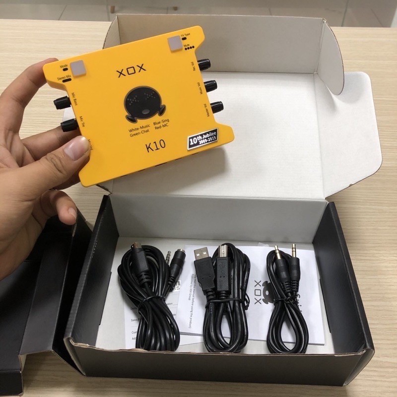 Sound card XOX K10 ⚡FREESHIP⚡ Phiên Bản Tiếng Anh - Kỷ Niệm 10 Năm Thành Lập Thương Hiệu