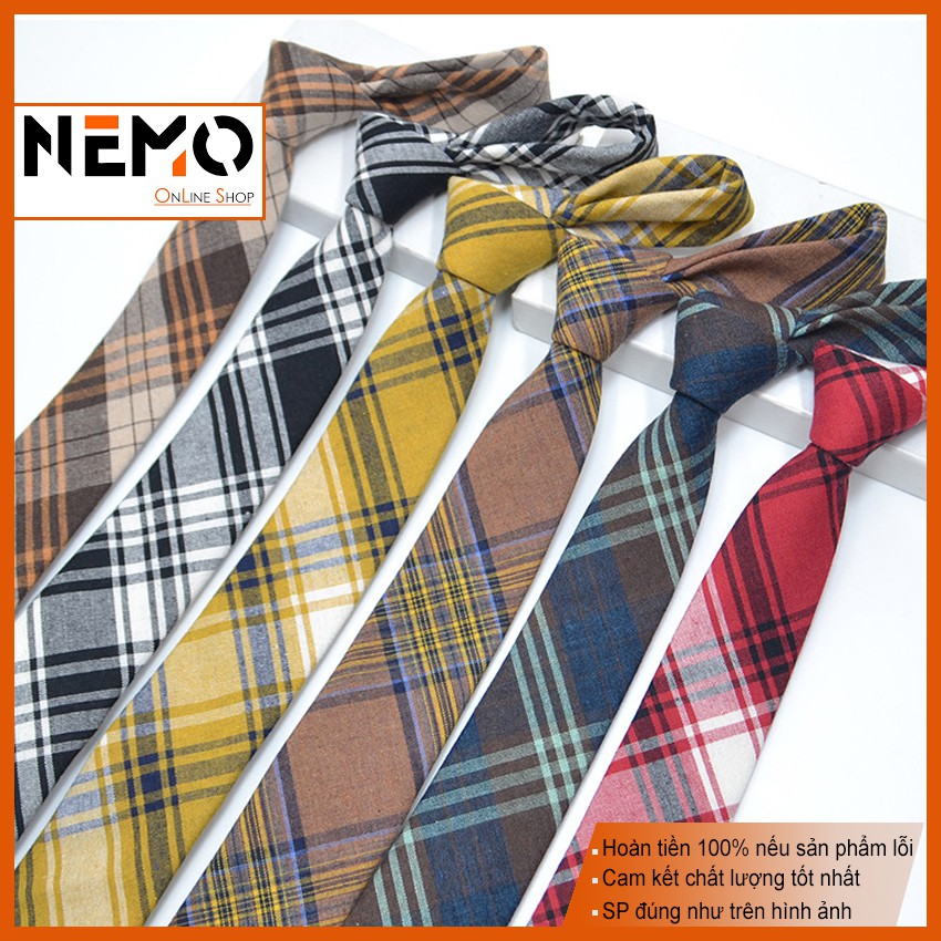 [💥 Mẫu Mới ❤️] Cà Vạt Nam 6cm trẻ trung với chất liệu vải cotton bền đẹp.