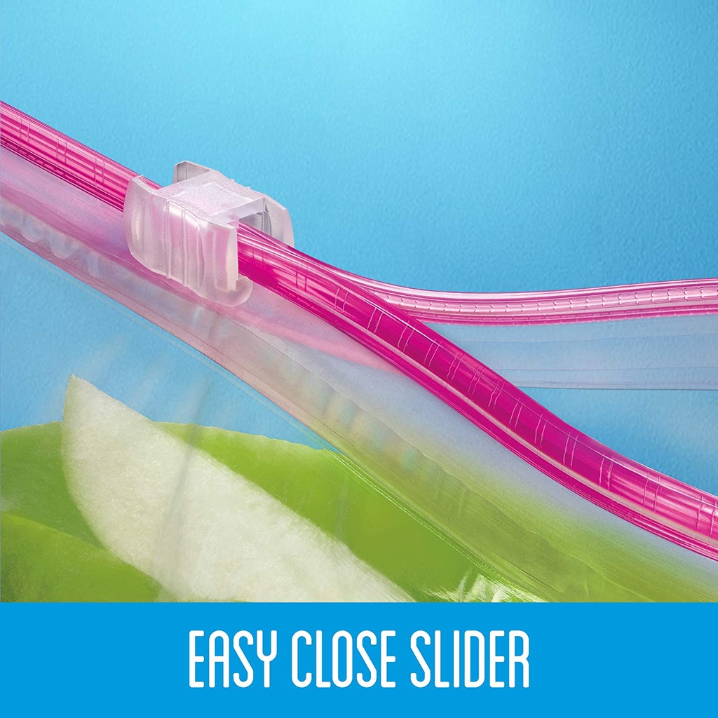 Túi Ziploc Slider Storage Bag đựng thực phẩm, túi zíp có khoá kéo, sử dụng được nhiều lần hàng Mỹ