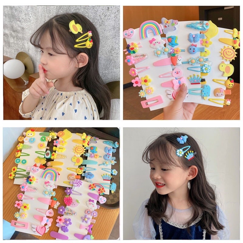 Sét Cặp Tóc Cho Bé Nữ 🎀FREESHIP🎀Nhỏ Xinh, Dễ Thương