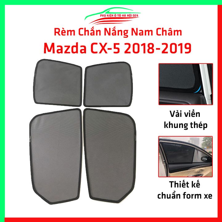 Bộ rèm chắn nắng Mazda CX-5 2018-2019 cố định nam châm thuận tiện