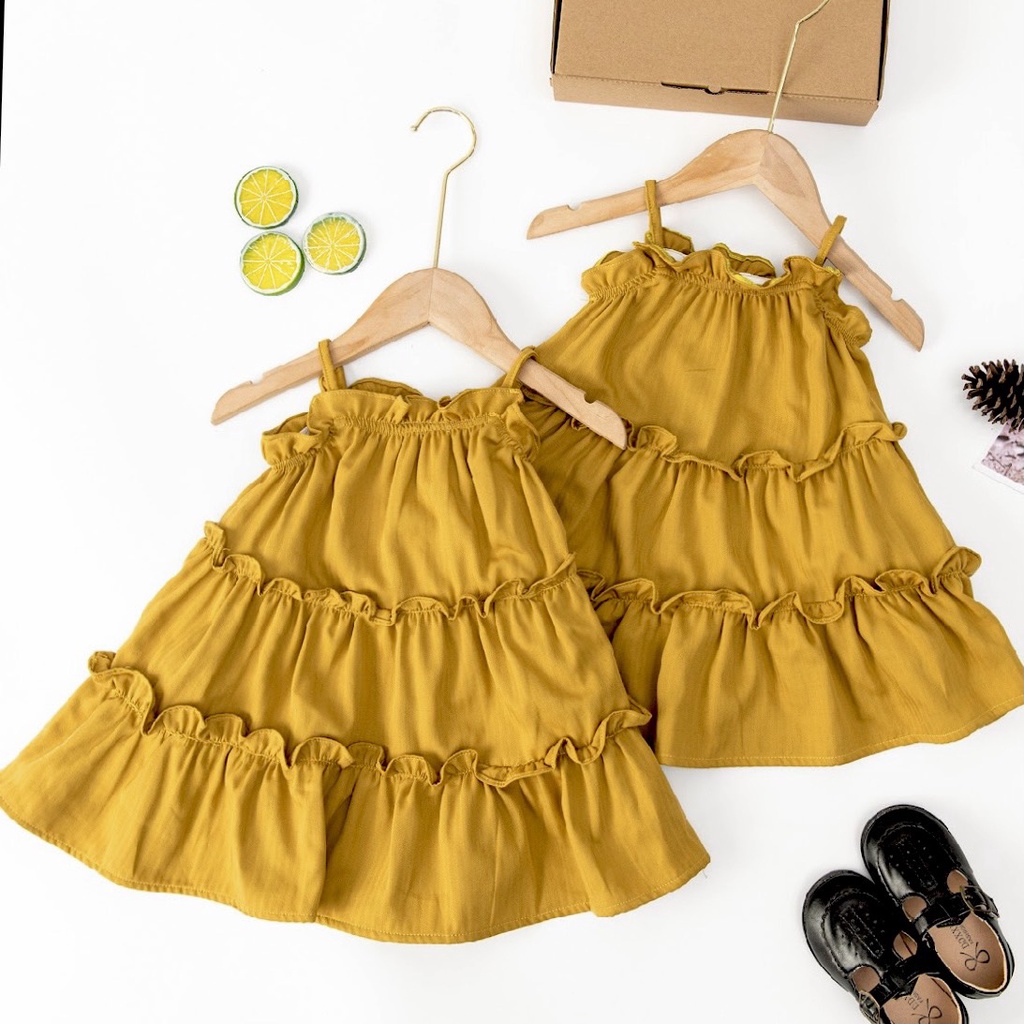 Váy Cho Bé Gái Dáng 2 Dây Nhiều Hình Ngộ Nghĩnh O.P Kids
