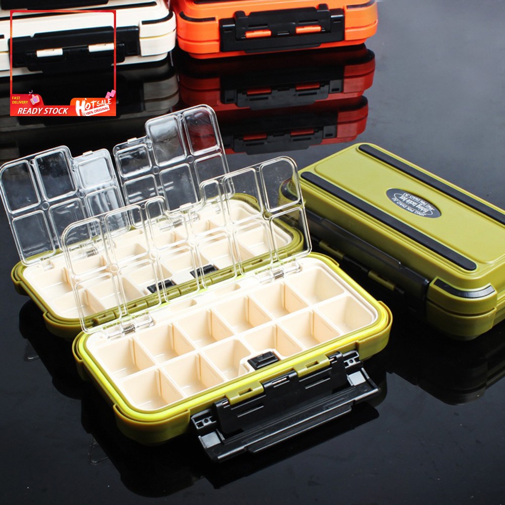 ≈YJ≈Portable 24 Compartments Double Layer Fishing Lure Tackle Plastic Storage Box