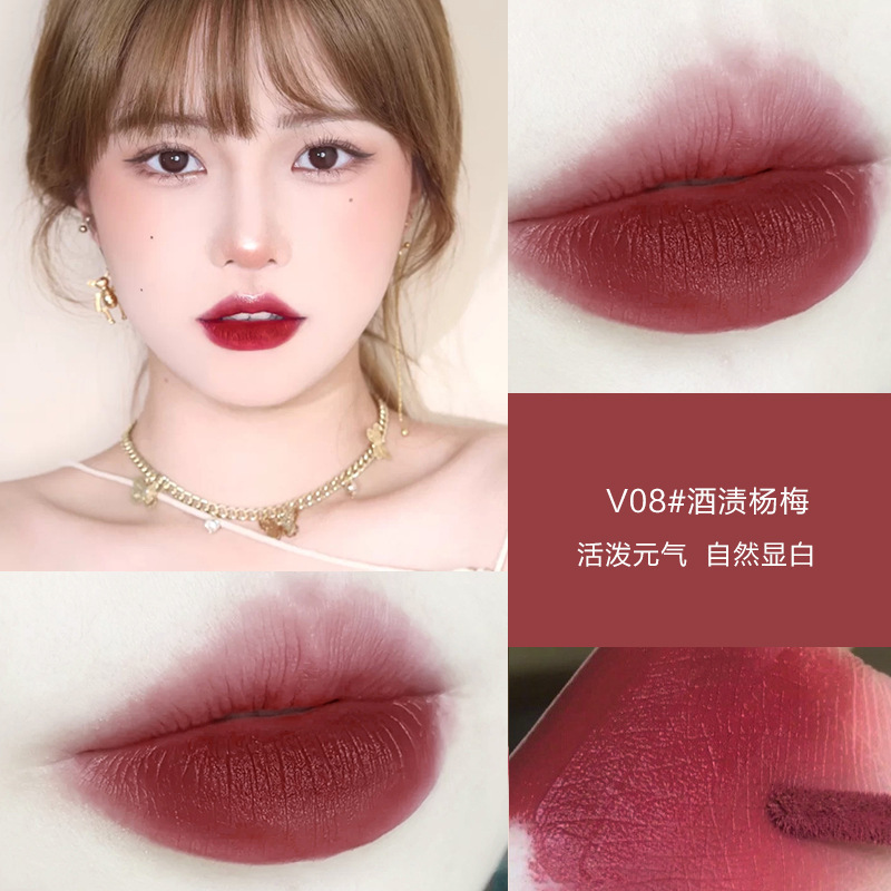 [Hàng mới về] Son kem lì 8 màu tùy chọn mịn như nhung