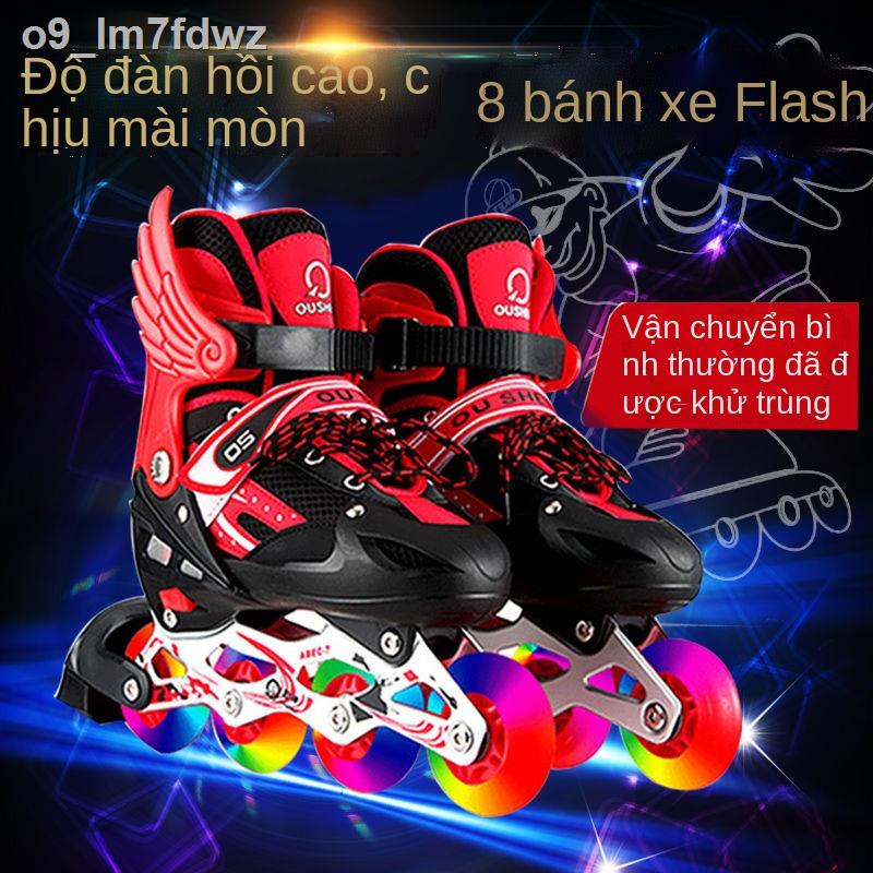 3-5-6-8-10 tuổi mới bắt đầu trượt băng trẻ em nam và nữ giày patin