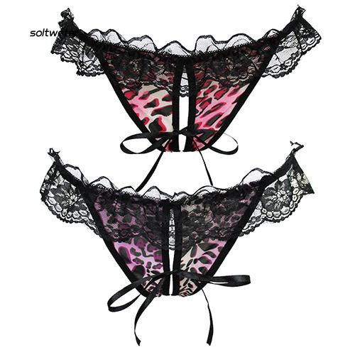 Quần lót phối ren họa tiết da báo phong cách quyến rũ dành cho nữ