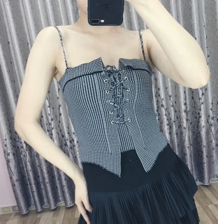 Áo len 2 dây rút ngực