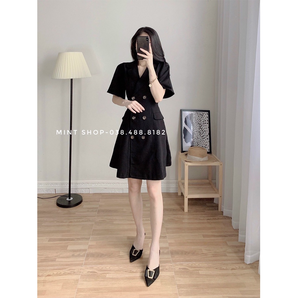 Váy Thiết Kế, Váy Cánh tiên Cổ Vest, Thiết Kế Tôn Dáng Váy Sang Xịn Mịn | BigBuy360 - bigbuy360.vn