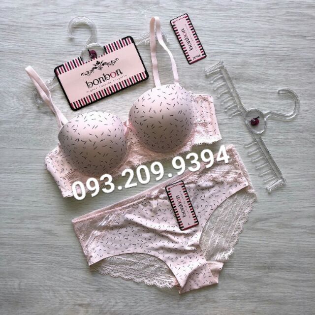 Set đồ lót BonBon Thái Lan Grey Glitters