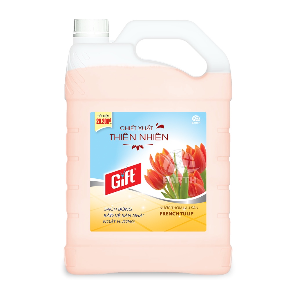 Nước lau sàn Gift Tinh chất Thiên Nhiên can 3,8kg SIÊU TIẾT KIỆM