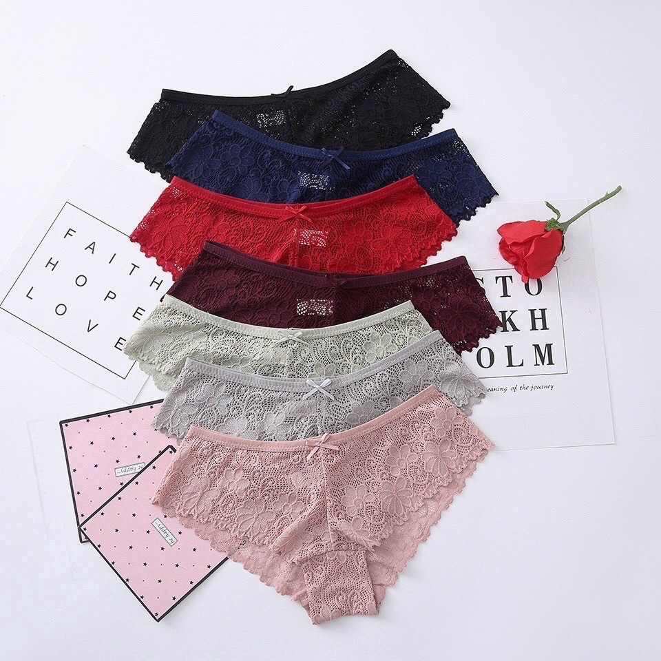 Quần Lót Ren cao cấp kháng khuẩn Quần Lót Ren sexy gợi cảm ôm dáng không tạo hằn Shop Bé Titi