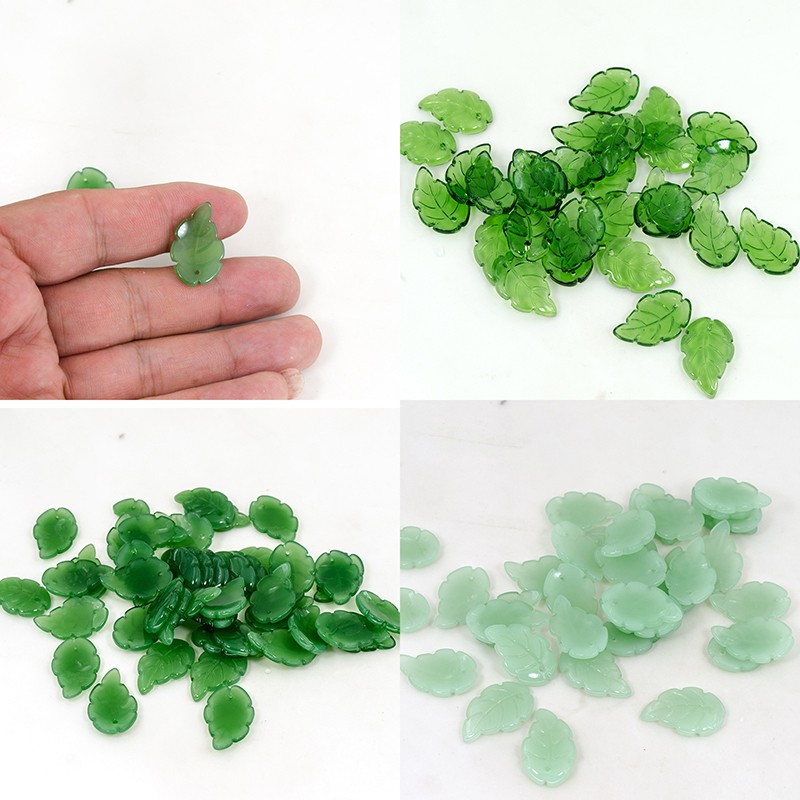 [Nguyên liệu làm trâm] 5 lá thủy tinh 15*24mm