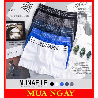 Set 5 quần sịp boxer nam munafie cao cấp túi zip