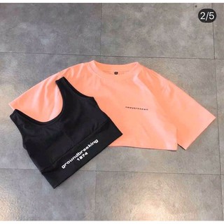 Áo Thun Croptop GROUNDBREAKING 1974 (Set 2 áo CROPTOP & BRA)