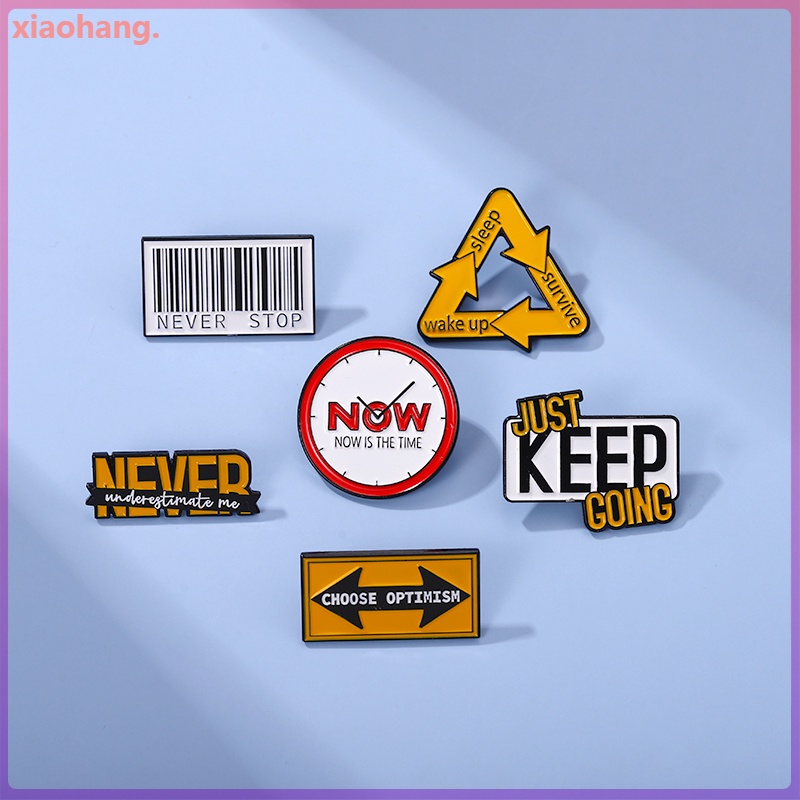 Huy Hiệu Cài Áo Tráng Men Hình LOGO Chữ KEEP KEEP NEVER Bar Dùng Làm Quà Tặng