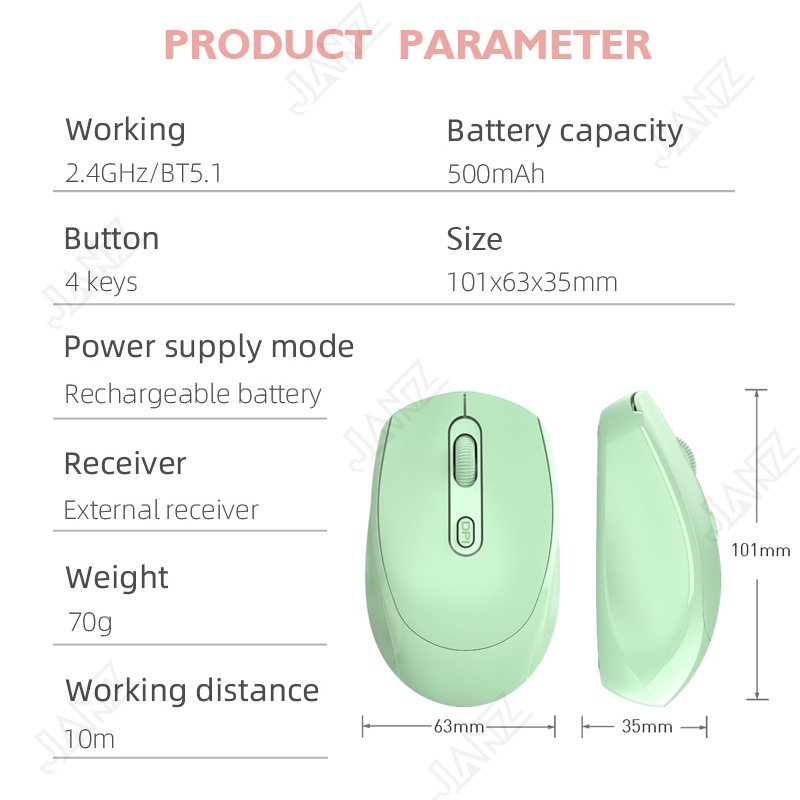 Chuột ko dây kết nối Bluetooth cho PC/Laptop/tablet táo/Phone/Tablet